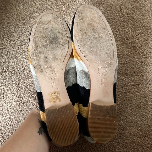 Ramón Tenza Striped Leather and Textured Fabric Slip On Loafer - Picture 7 of 8